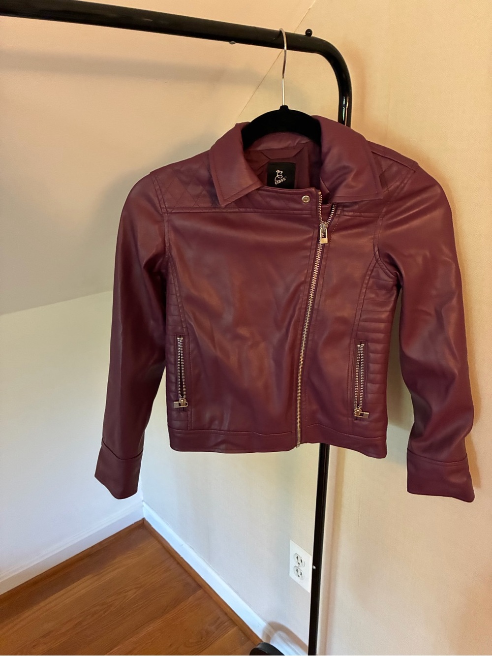 Kids Faux Leather Moto Jacket by Art Class - Medium